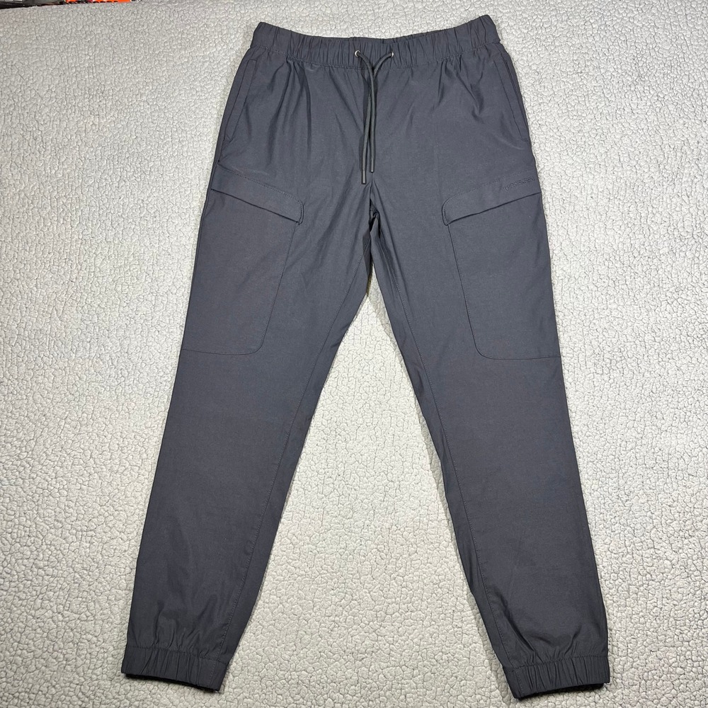 Messi Collection Mens Small Black Cargo Jogger Pants Tapered Athletic Stretch